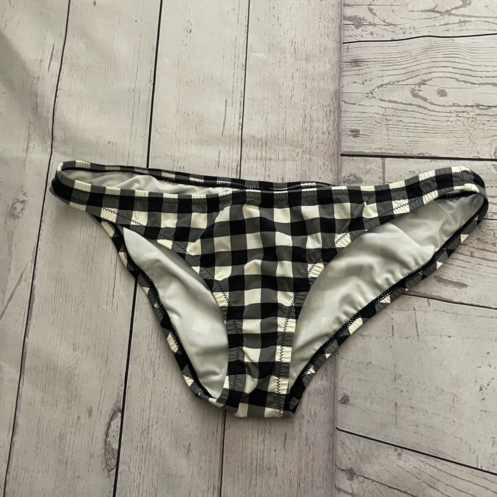 J.Crew lowrider oversized matte gingham black/ivory medium